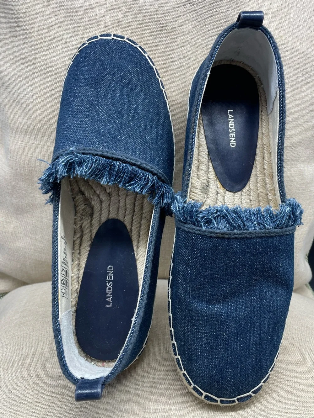 Lands End denim espadrille